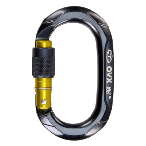 Karabinek wspinaczkowy Climbing Technology OVX SG anthracite/gold