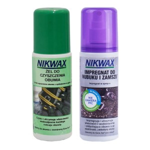 Impregnat do butów Nikwax Nubuk i Zamsz™ atomizer + żel czyszczący